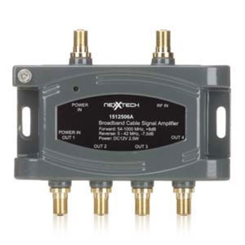 Nexxtech Four Way Professional Broadband Signal Amplifier