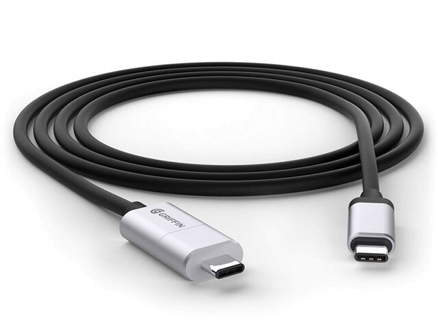Griffin BreakSafe 1.8m 6â€™ Magnetic USB C Power Cable Black Silver