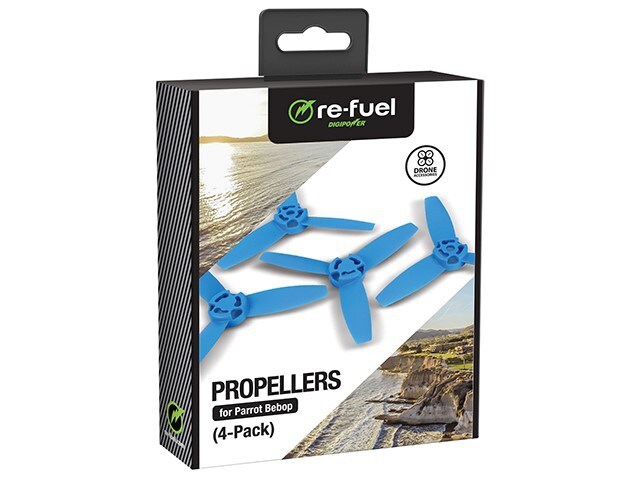 Digipower Re Fuel Replacement Propellers for Parrot Bebop Drone 4 Pack Blue
