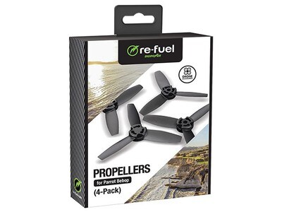Digipower Re-Fuel Replacement Propellers for Parrot Bebop Drone - 4-Pack - Black