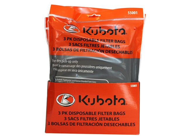 Kubota Vacuum Dustbag 3 Pack