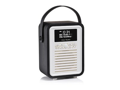 VQ Retro Mini HD/FM Radio with Bluetooth® - Black