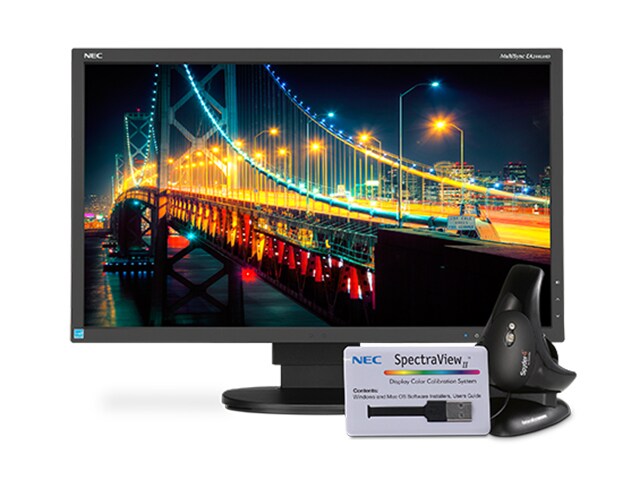 NEC MultiSync EA244UHD BK SV 24â€� Widescreen LED IPS UHD Monitor