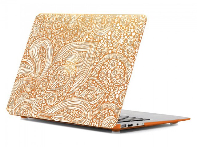 Uncommon Orange Deflector Case for 13â€� MacBook Air Orange Doodles