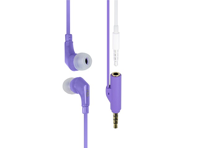 LOGiiX Blue Piston TUNEFREQS Share In Ear Headphone with Built in Splitter Purple