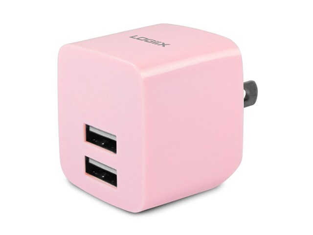LOGiiX Power Cube Rapide 2.4A USB Wall Charger Rose