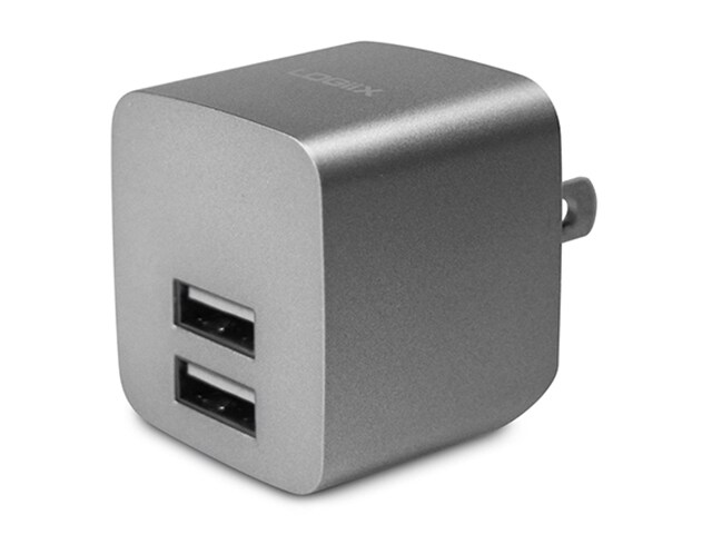 LOGiiX Power Cube Rapide 2.4A USB Wall Charger Graphite Grey