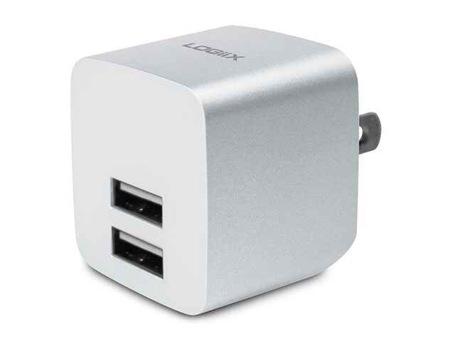 LOGiiX Power Cube Rapide 2.4A USB Wall Charger Silver