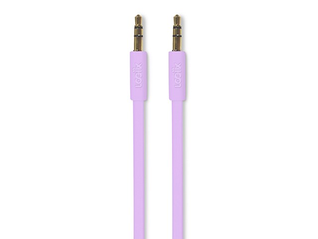 LOGiiX 1.5m 4.9â€™ Flat Flex Limited Edition 3.5mm Auxiliary Cable Lavender