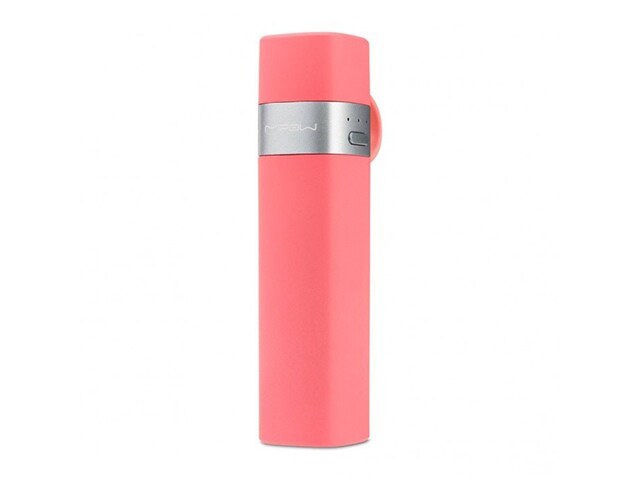 MiPow 3000 mAh Power Tube with JuiceSync Pink
