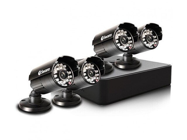 Swann Alpha SWDVK 4ALP14 Indoor Outdoor Day Night 4 Channel Security System with 500GB DVR and 4 Weatherproof Cameras