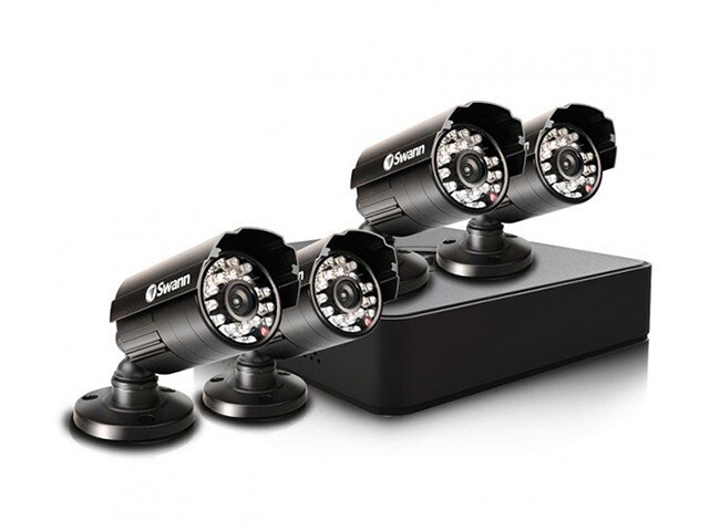 Swann Alpha SWDVK 8ALP14 Indoor Outdoor Day Night 8 Channel Security System with 500GB DVR and 4 Weatherproof Cameras