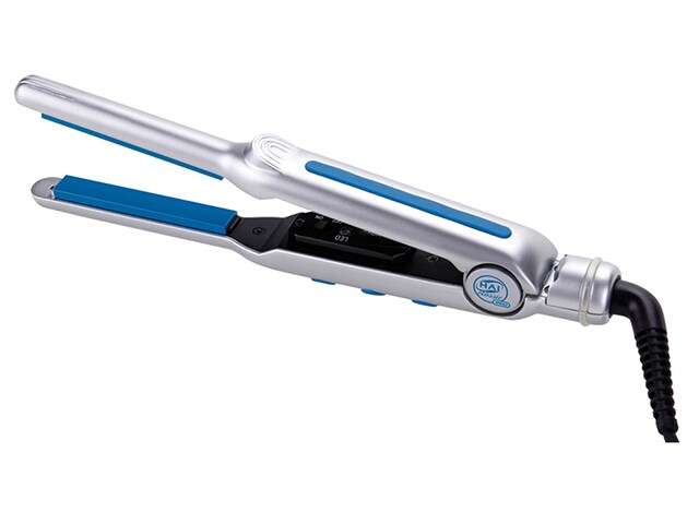 Hai Classic Professional 110V Ceramic Pressing Iron Brushed Silver and Blue