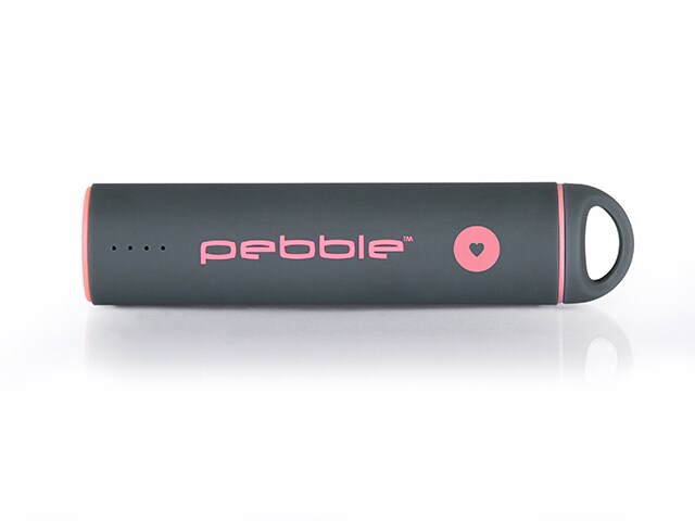 Veho 2600mAh Pebble Power Stick for Breast Cancer Now Grey with Pink