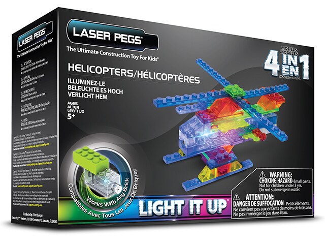 Laser Pegs Helicopter 4 In 1 Building Set