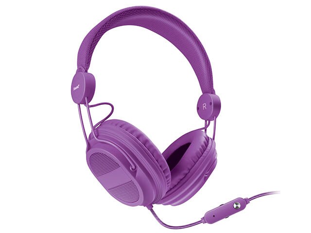 iSound HM 310 Over Ear Child Friendly Headphones with In Line Controls Purple