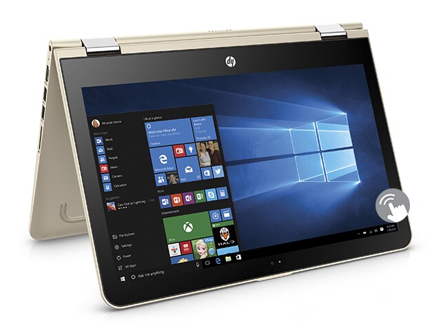 HP Pavilion 13 u010ca 13.3 quot; x360 Convertible Laptop with IntelÂ® i3 6100U 500GB HDD 4GB RAM Windows 10 Home Gold