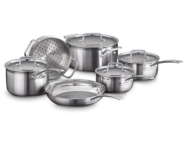 Cuisinart Multiclad Triple Ply Stainless Steel Cookware Set 10 Pieces