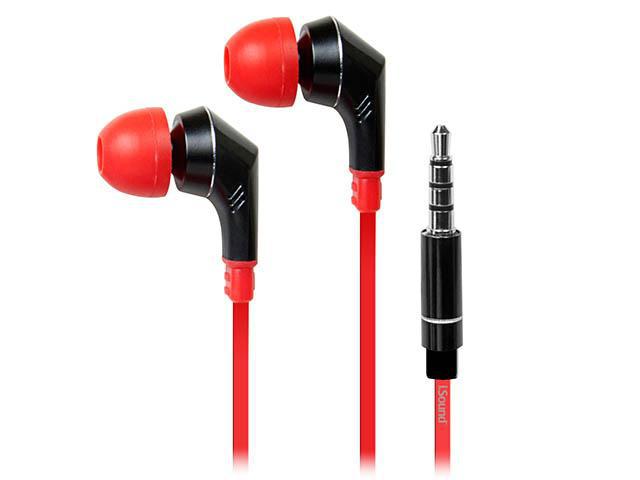 iSound EM 100 Earbuds with In Line Controls Red Black