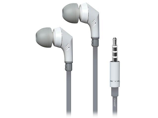 iSound EM 110 Earbuds with In Line Controls White Grey