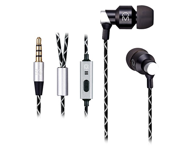 Mental Beats Xclusive Metal Earbuds with In Line Controls Silver