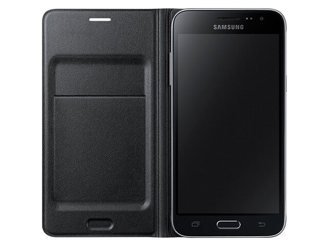 Samsung Wallet Flip Cover for Galaxy J3 Black