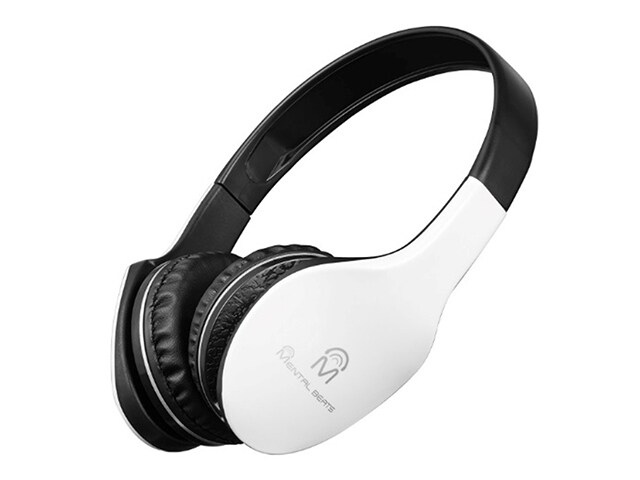 Mental Beats DJ Skin Over Ear Headphones with In Line Controls White