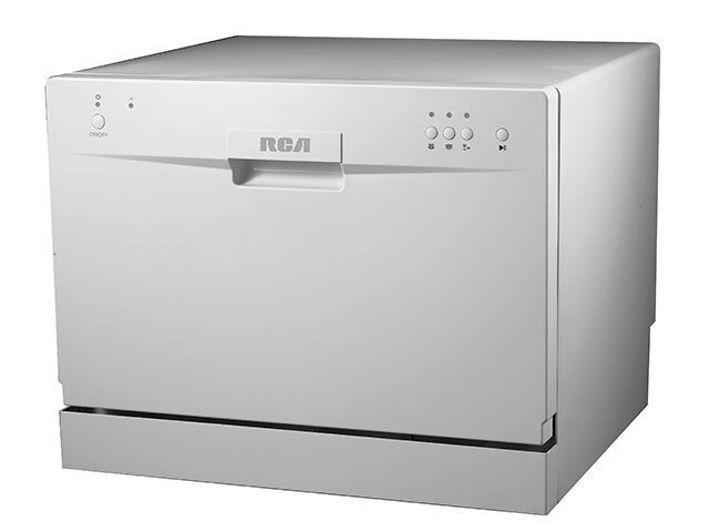RCA Electronic Countertop Dishwasher White