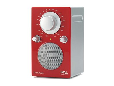 Tivoli Audio iPAL AM/FM Portable Radio - High Gloss Red and Silver