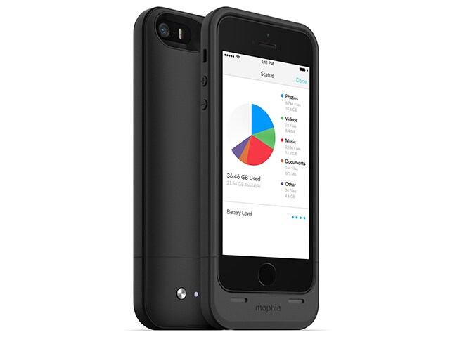 Mophie Space Pack for iPhone 5 5s 32GB 1700mAh Black