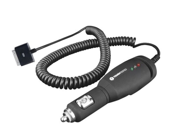 Tough Tested Pro Car Charger with 3.6m 12â€™ 30 Pin Lightning Connector Black