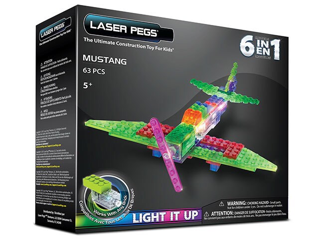 Laser Pegs Zippy Doâ€™s 6 in 1 Mustang Aircraft Kit