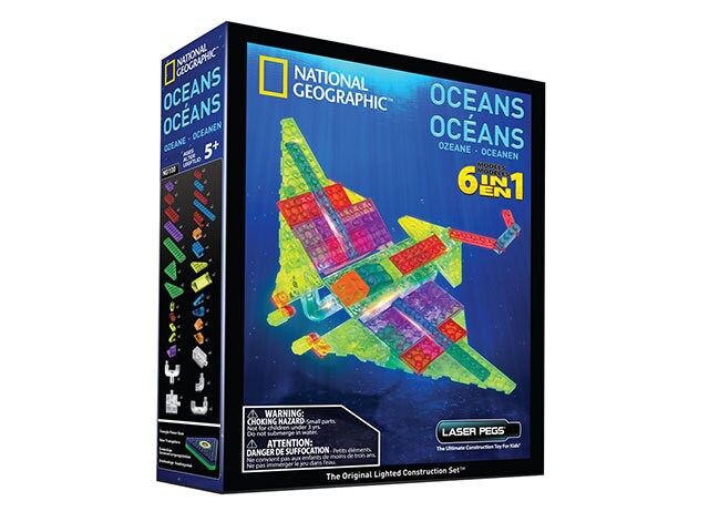 Laser Pegs 6 in 1 National Geographic Oceans Building Kit