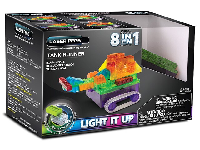 Laser Pegs 8 in 1 Tank Runner Construction Brick Kit