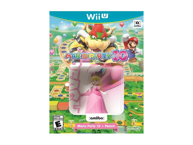 Mario Party 10 for Nintendo Wii U Bundle with Peach amiibo