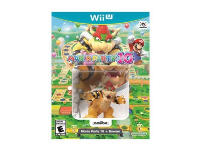 Mario Party 10 for Nintendo Wii U Bundle with Bowser amiibo