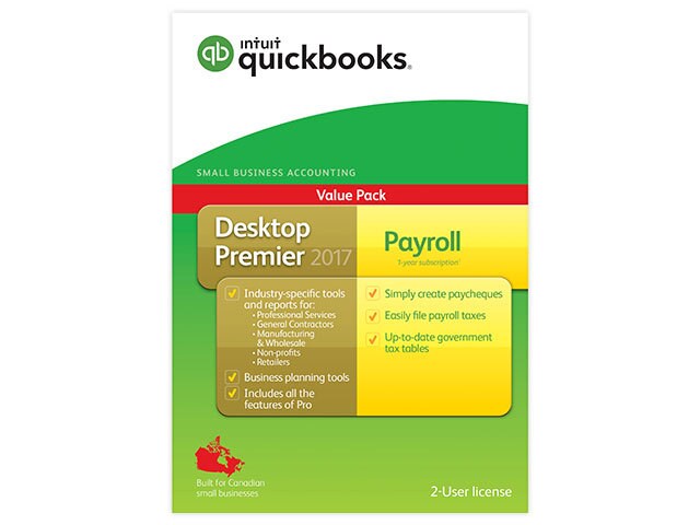 Intuit QuickBooksÂ® Desktop Premier 2017 with Payroll English
