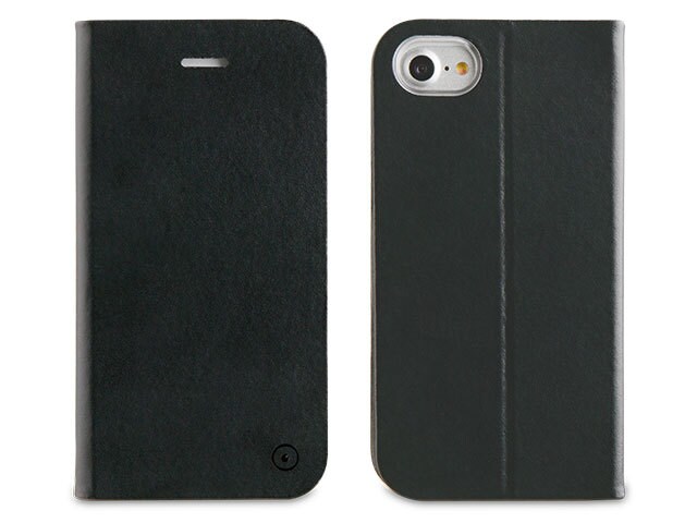 Muvit iPhone 7 Leather Folio Fit Case Black