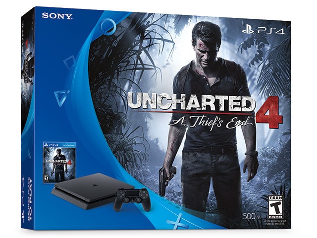 PS4â„¢ Slim 500GB Uncharted 4 A Thiefâ€™s End Bundle