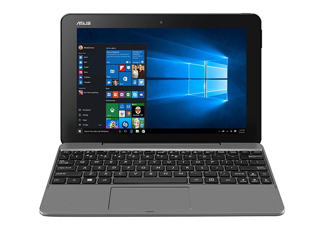 ASUS T101HA C4 GR 2 in 1 Transformer Book 10.1â€� Laptop with IntelÂ® Z8350 64GB eMMC 4GB RAM Windows 10 Grey
