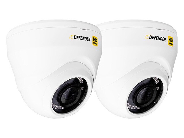 Defender HDCD1 Indoor Outdoor Weatherproof Wired Day Night Security Camera 2 Pack