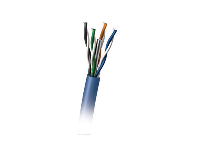 C2G 32591 304.8m 1000ft Cat6 Bulk Riser Rated Solid Conductor UTP Unshielded Network Cable Blue