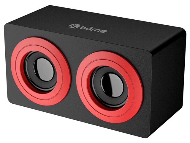 Borne Portable Stereo Multimedia Speaker Black Red
