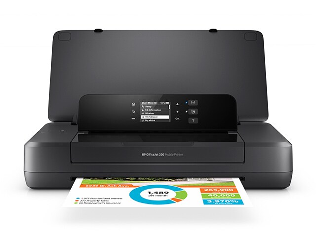 HP OfficeJet 200 Mobile Printer with 2â€� MGD 50 Page Cassette Black