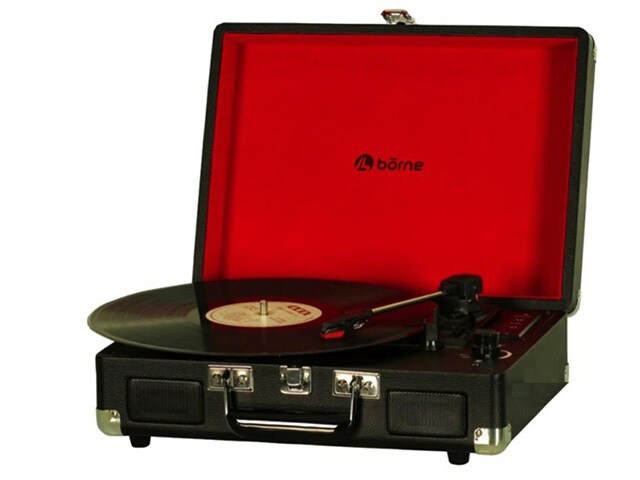 Borne Portable Turntable with Stereo Speaker