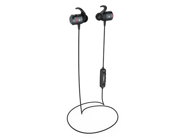 Jabees AMPSound BluetoothÂ® Hearing Amplifier Earbuds Black Red