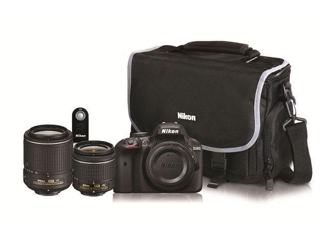 Nikon D3400 24.2MP DSLR Camera Bundle with Dual Lenses and Camera Bag Black