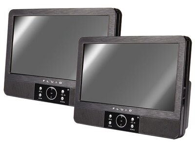 Fluid 9” Dual-Screen Portable DVD Player
