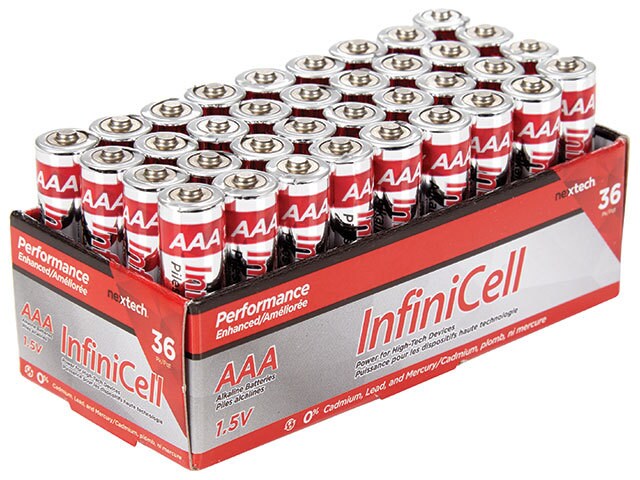 InfiniCell AAA Alkaline Batteries 36 Pack