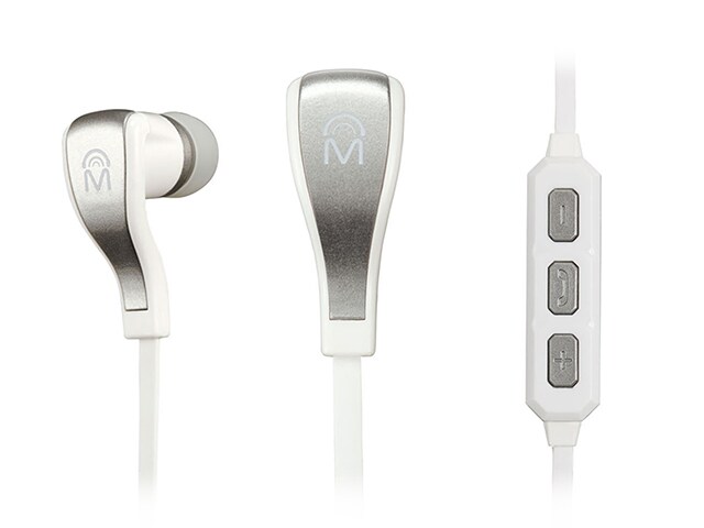 Mental Beats Flex Wireless BluetoothÂ® Earbuds with In Line Control White